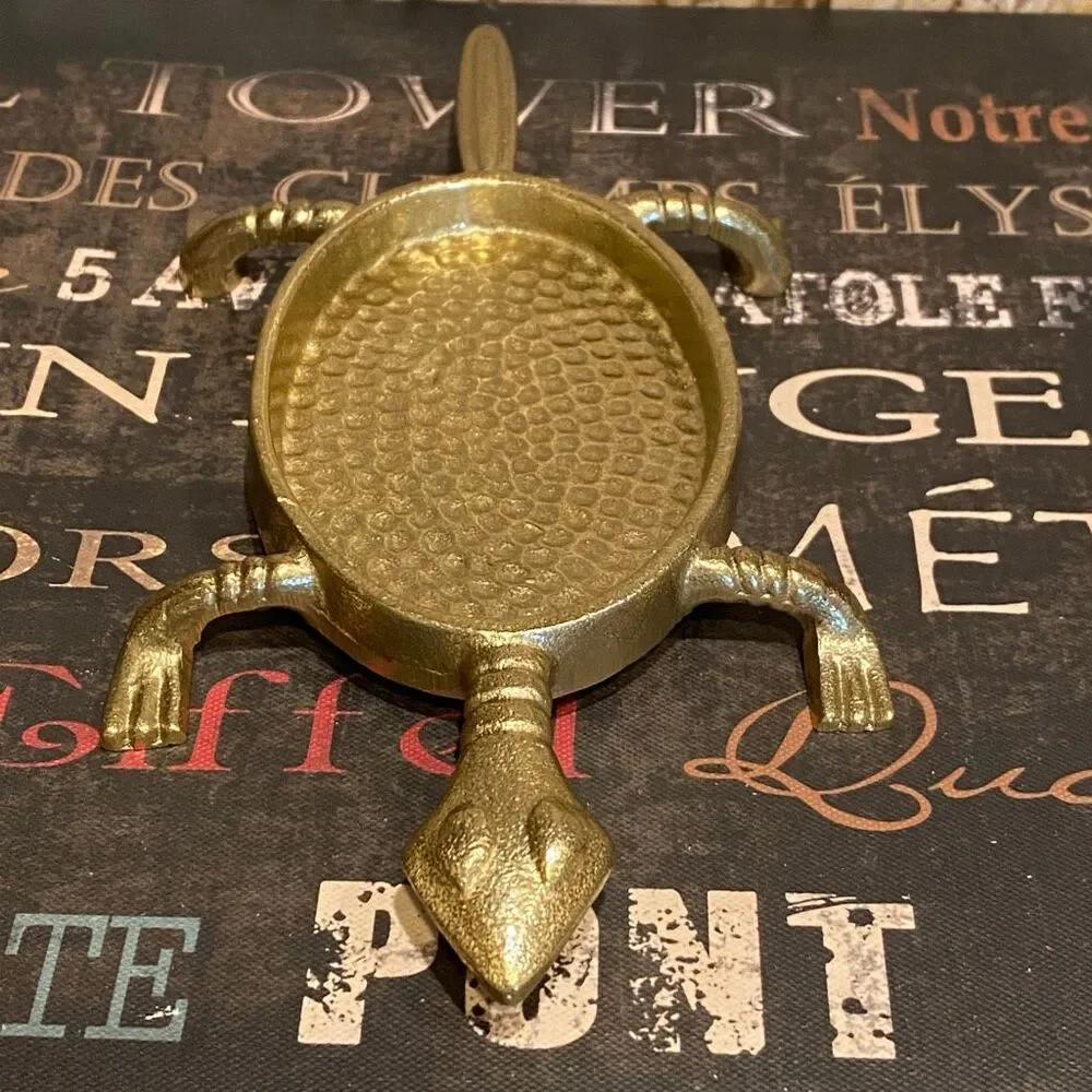 OpalHouse Decorative Jungalow Gold Paint Turtle Tray NWT